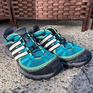 Adidas Blue/Green Running Shoes, Size 9